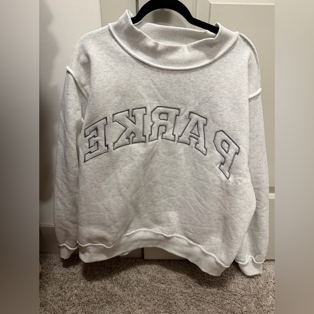 Parke Large/XL Fleece Inside Out Mockneck Sweatshirt. 🖤⚡️